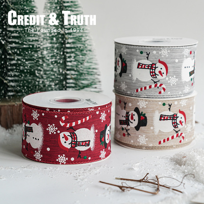 Credit&Truth圣诞雪人铁线带拷边