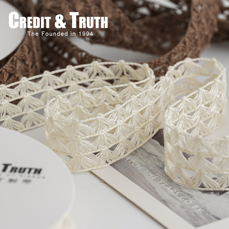 Credit&Truth网绳花瓣2.5cm丝带