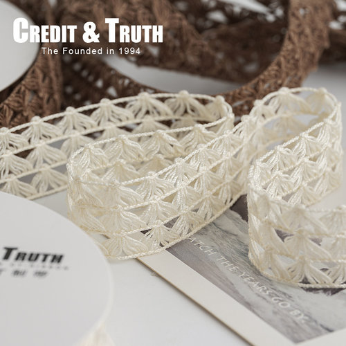 Credit&Truth网绳花瓣2.5cm丝带