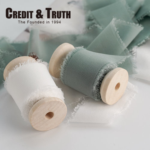 Credit&Truth4cm撕边丝带
