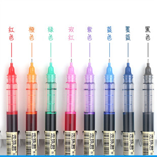 点石复古色直液式 走珠笔DS904针管学生办公水笔中性笔0.5mm笔记笔