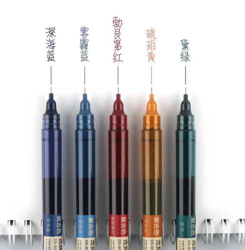 点石液式复古色走珠笔速干