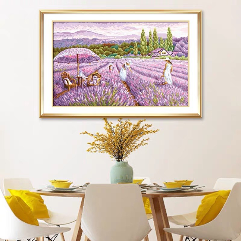 客厅卧室十字绣KS薰衣草现代