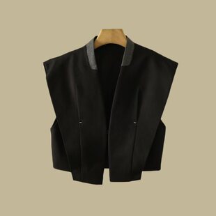 马甲马夹女设计感百搭坎肩 立体剪裁设计气质西装 欧货2025春季 新款