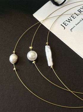 简约百搭单颗珍珠小众设计项链ins风 轻奢通勤气质网红锁骨链配饰