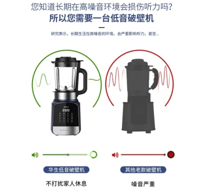 新品华生变频破壁机加热全自动豆浆机家用多功能料理机无渣免虑榨