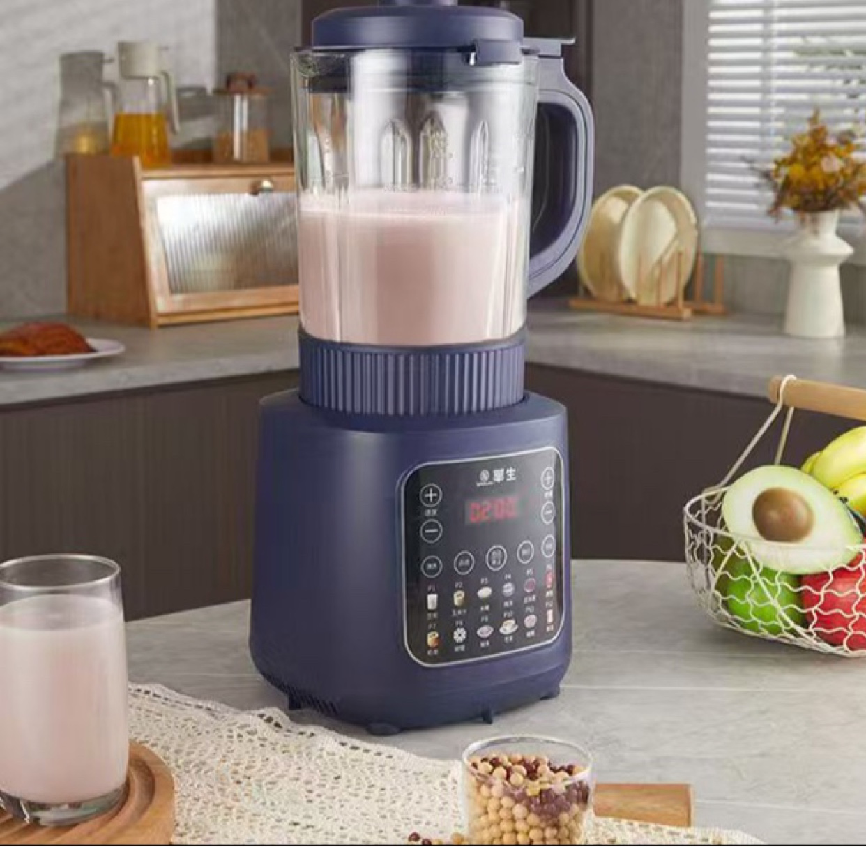 华生破壁机家用小型加热全自动多功能非静音榨汁料理豆浆机新款