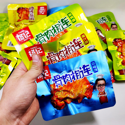 【骨肉相连】骨肉相连杨记45骨肉相连黑鸭味鸡排小吃香辣蜜汁鸡肉