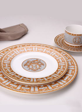 欧式餐具西餐马拉车盘子 plate欧式平盘 高品骨瓷盘 高品装饰汤盘