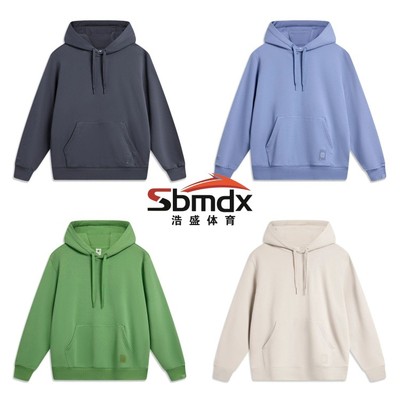 李宁中国色系列男女宽松连帽卫衣