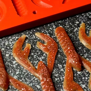 3D打印路亚软饵模具DIY螺旋尾龙虾3.5英寸-9厘米诱饵模具四个腔体