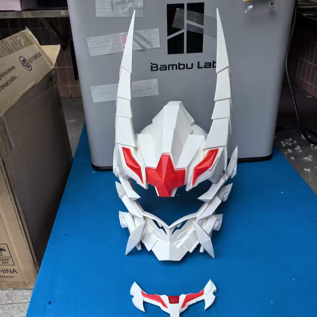 铠甲勇士 捕王头盔白模素材 皮套配件高精度打印 cosplay道具配饰