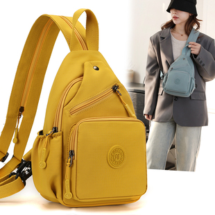 2025新款 多功能牛津布双肩包女轻便防水胸包小背包登山旅游斜背包