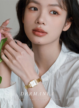 镶钻小金表复古中古气质