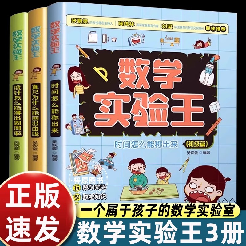3册数学实验王初级/中级/高级篇思维训练通过实验了解知识的来龙去脉小学生三四五六年级课外书必读老师推荐阅读易理解畅销儿童书