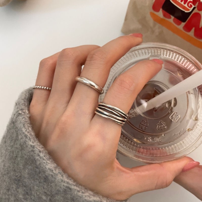 交叉缠绕复古多层戒指