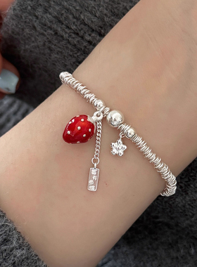 无注册商标925纯银莓有烦恼手链