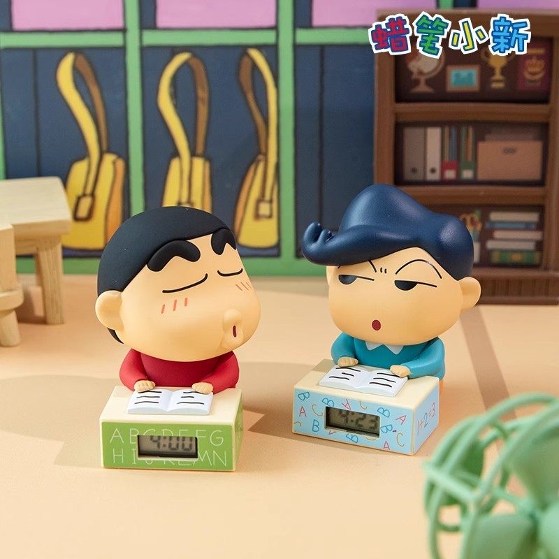 麦和蜡笔小新盲盒春日部闹钟潮玩