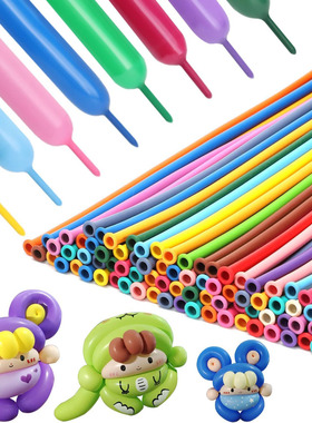 100PCS 260q Long Skinny Balloons Rainbow Twisting Animal toy