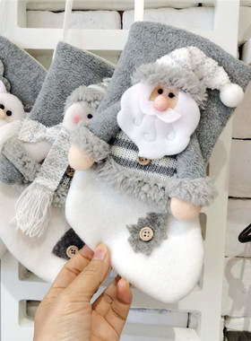 Navidad Christmas Stocking Santa Sacks Gift Christmas Decora