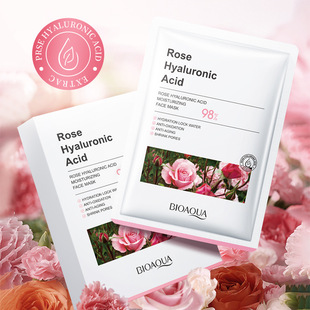 10pcs rose hyaluronic acid facial mask sheet anti aging