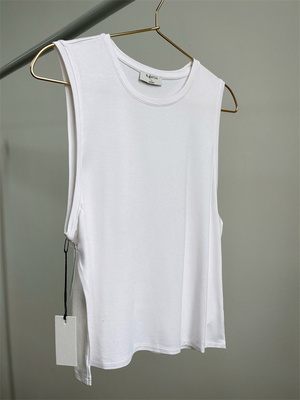 弹力大纯色无袖背心休闲风