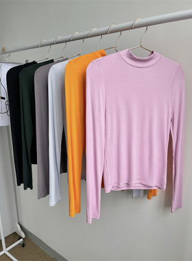 aritzia莫代尔弹力半高领长袖T恤