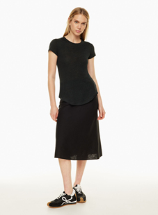 新款aritzia BABATON 修身款亚麻短袖T恤 111531