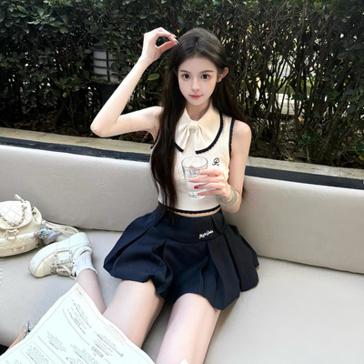 学院风辣妹套装裙女夏季性感气质