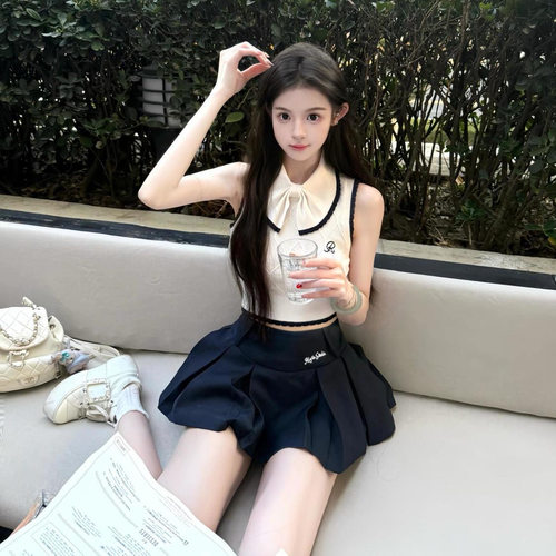 学院风辣妹套装裙女夏季性感气质