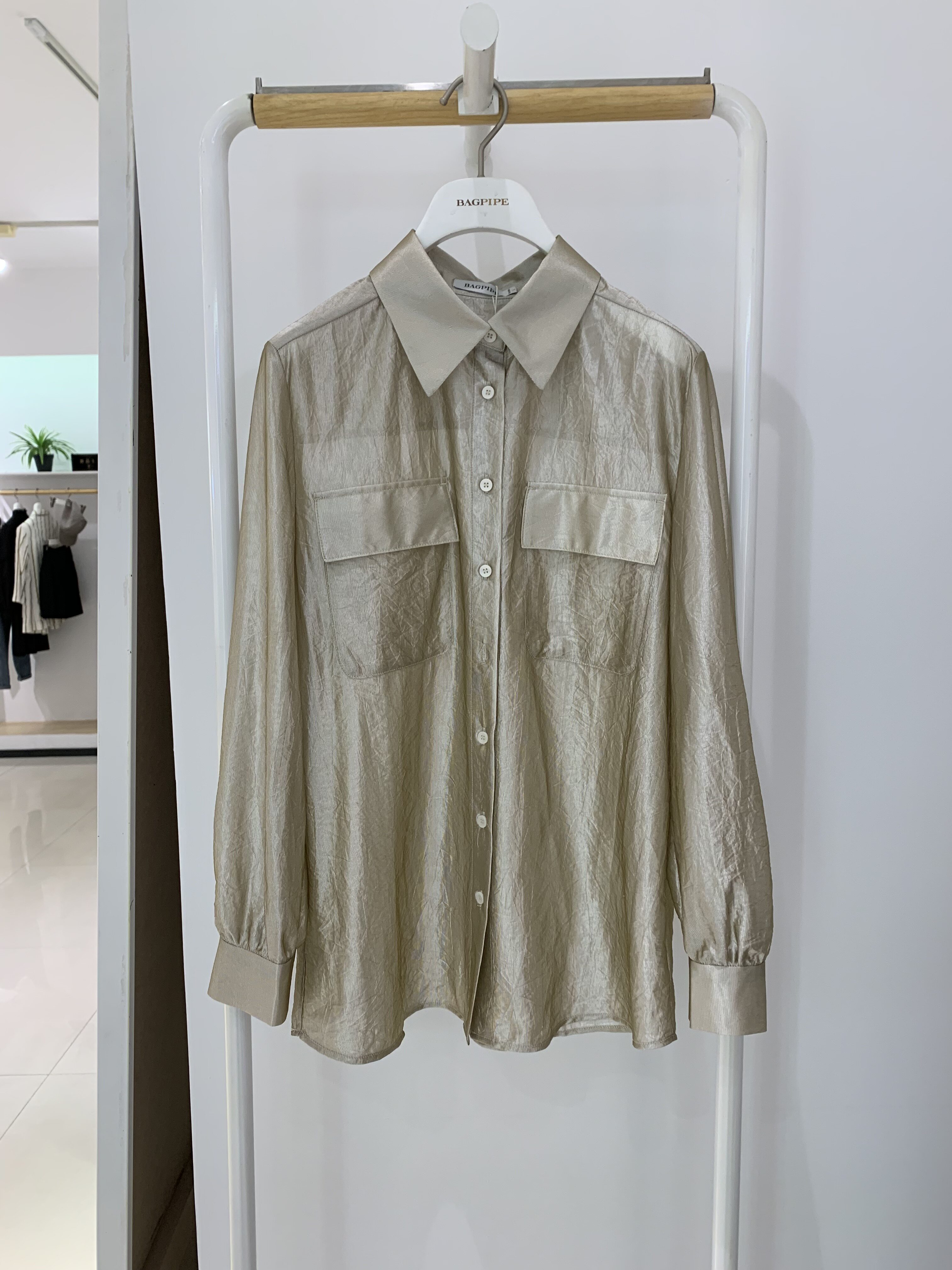 风笛2021春款1a15061096专柜正品1a15061衬衫吊牌价799