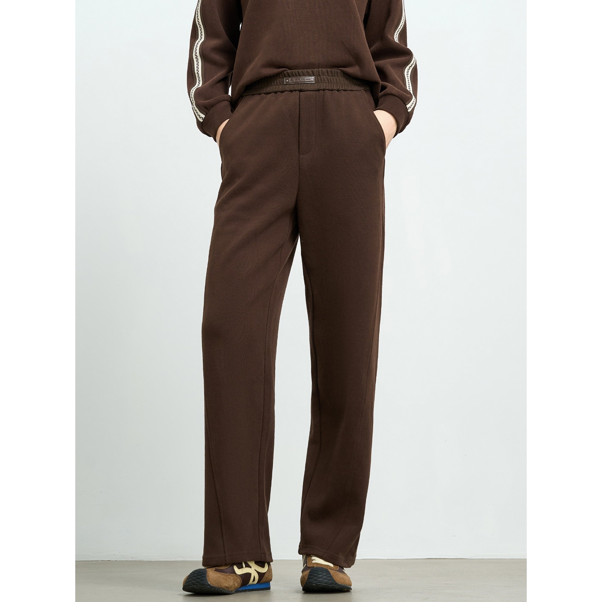 杨门冬季新款松紧高腰运动直筒裤女磨毛宽松休闲百搭阔腿长裤子,女装/女士精品,卫裤,淘宝优惠券,粉丝福利购,淘宝优惠卷