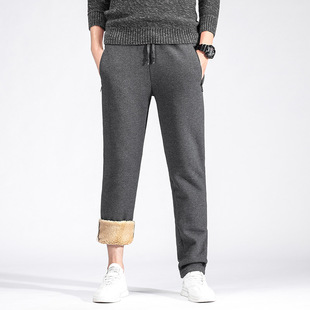 秋冬款 加厚宽松休闲棉裤 羊羔绒裤 子男士 外穿 加绒运动裤 卫裤 男冬季