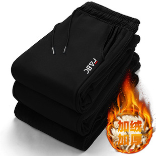 男装 大码 羊羔绒运动裤 男士 工作服男裤 冬季 爸爸装 子 加绒加厚休闲裤