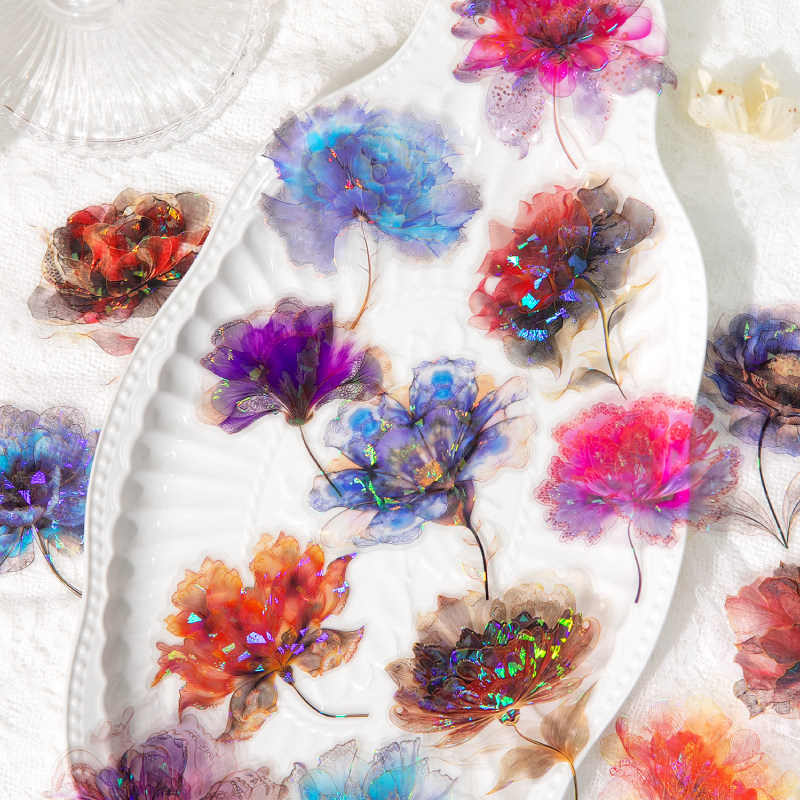 花间梦PET烫金贴纸模切