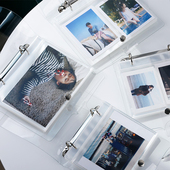 插页式 自制3寸4寸透明拍立得照片收纳相册追星女孩爱豆小卡收纳册