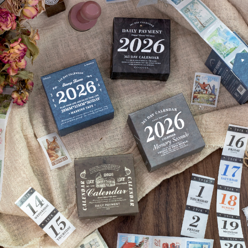 365个日子日付胶带复古和纸