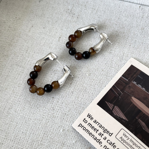 玛瑙耳圈2023新款爆款小众设计感