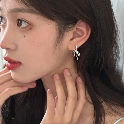 甜系女孩~丝带蝴蝶结耳钉耳环