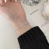 luck吊牌s925纯银手链女小众设计感冷淡风潮气质网红简约时尚 手饰