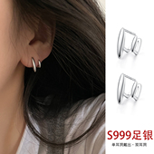 999纯银水滴耳环女小众设计感高级气质耳钉2025年新款 银耳饰 爆款