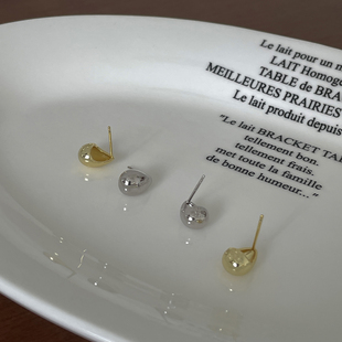 豆豆耳钉女小众设计感高级925纯银银针水滴耳环耳饰新款 2026爆款