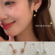 925银针星星耳钉女小众后挂式 设计高级感耳环韩系精致冷淡风耳饰