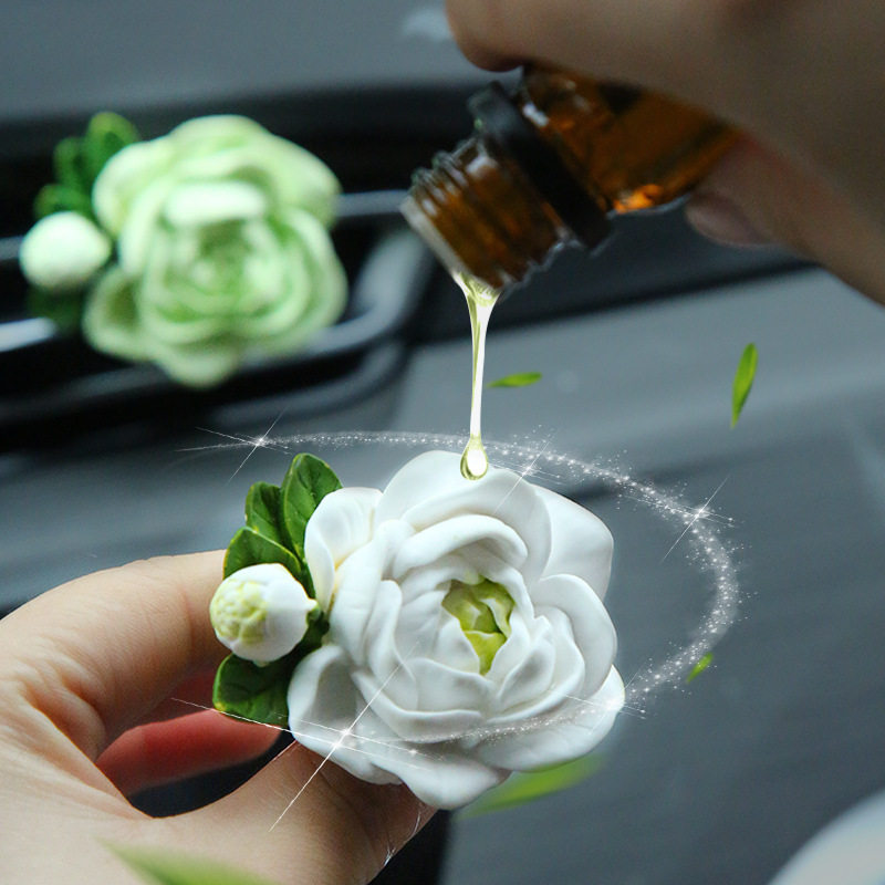 栀子花车载香薰车内出风口香氛