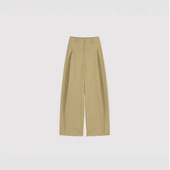 女年春秋季 裤 新款 子高腰显瘦拖地西装 休闲裤 卡其色阔腿风琴裤