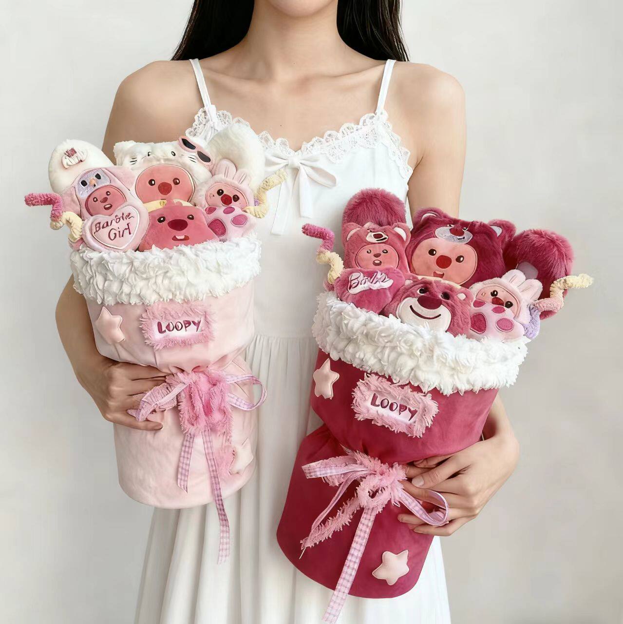 露比loopy花束海狸玩偶可爱创意生日礼物女生闺蜜毕业圣诞节