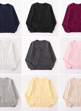 jk制服开衫毛衣七针加厚外套秋冬日系学院风英伦针织衫上衣DK校服