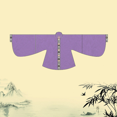 立领琵琶袖1：1图纸样板