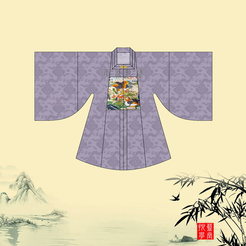 明华堂方领补服裁剪1：1图纸样