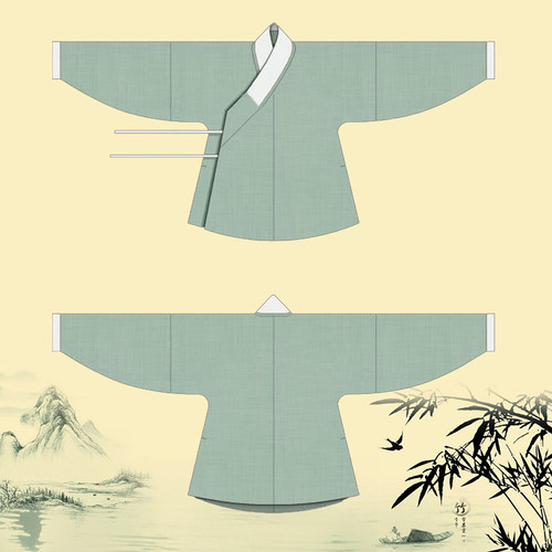 明制交领弓袋汉服纸样打版